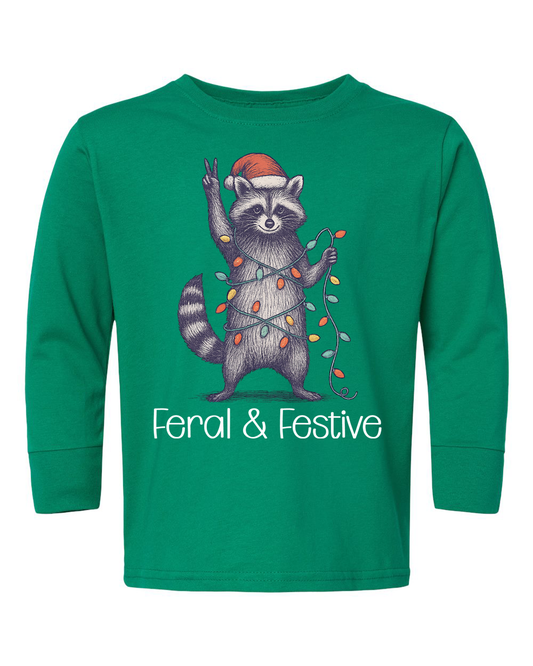 Feral and Festive Raccoon Shirt
