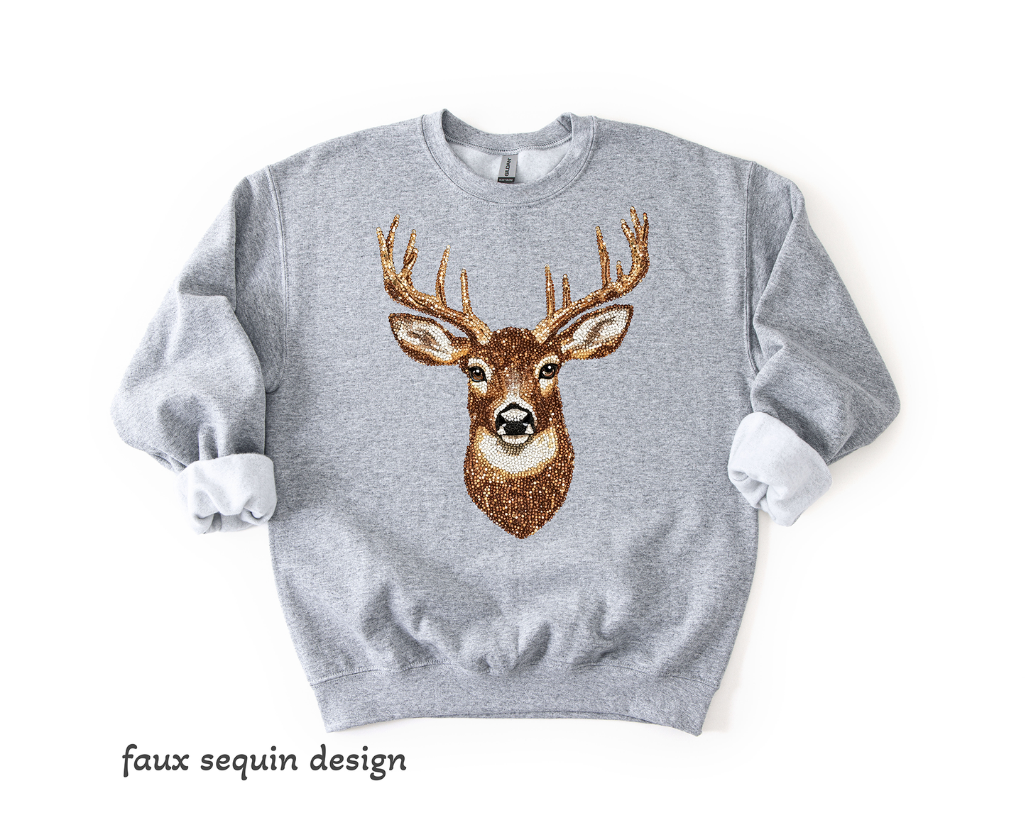 Faux Sequin Deer Shirt