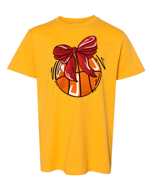 Basketball Bow Shirt-To Change Team choose Custom and Type Name and Colors