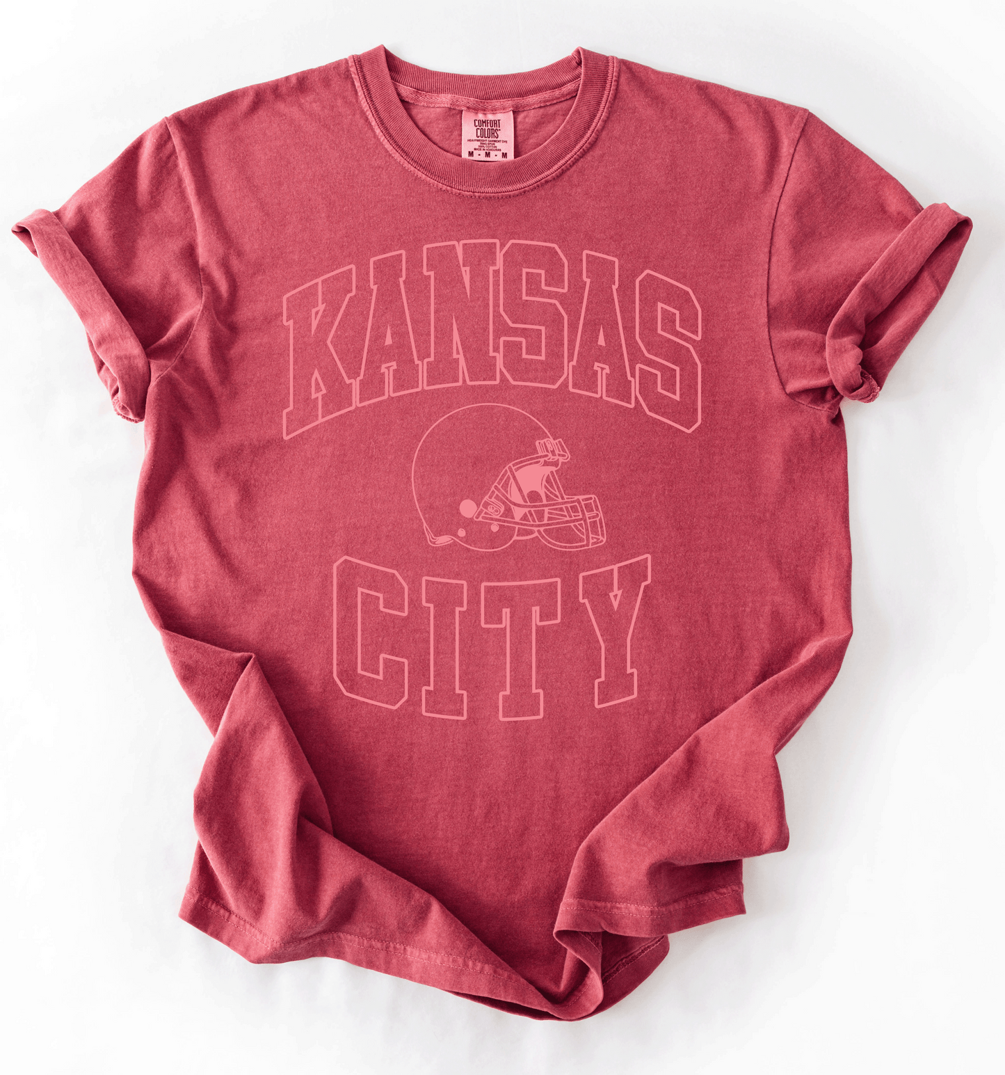 Monochromatic Crimson Kansas City Tshirt