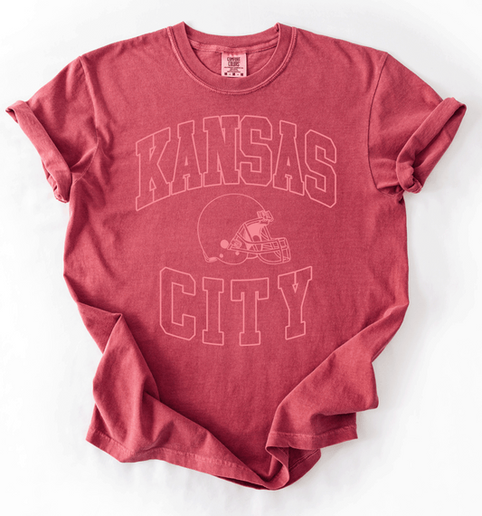Monochromatic Crimson Kansas City Tshirt