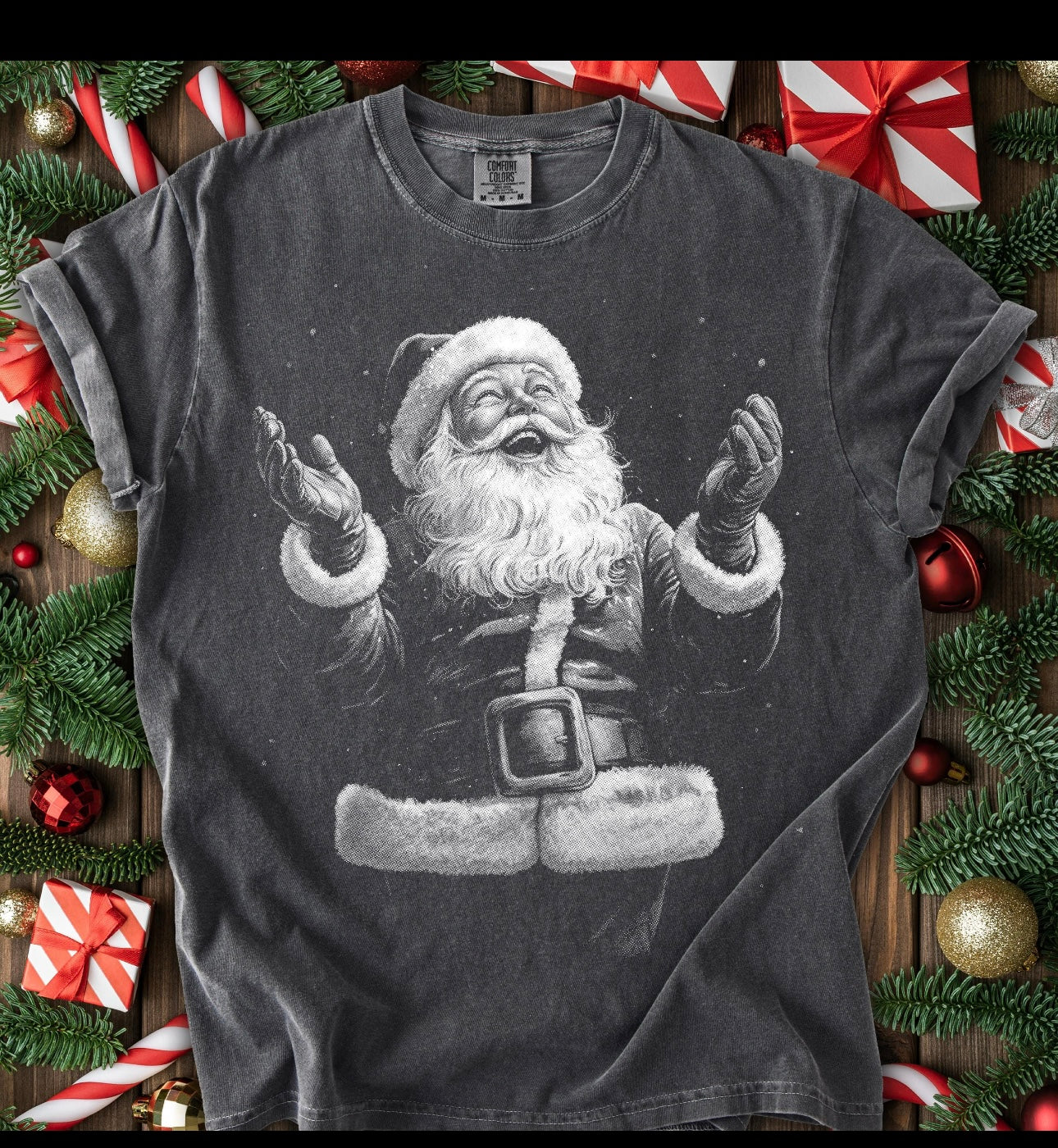 Santa silhouette shirt