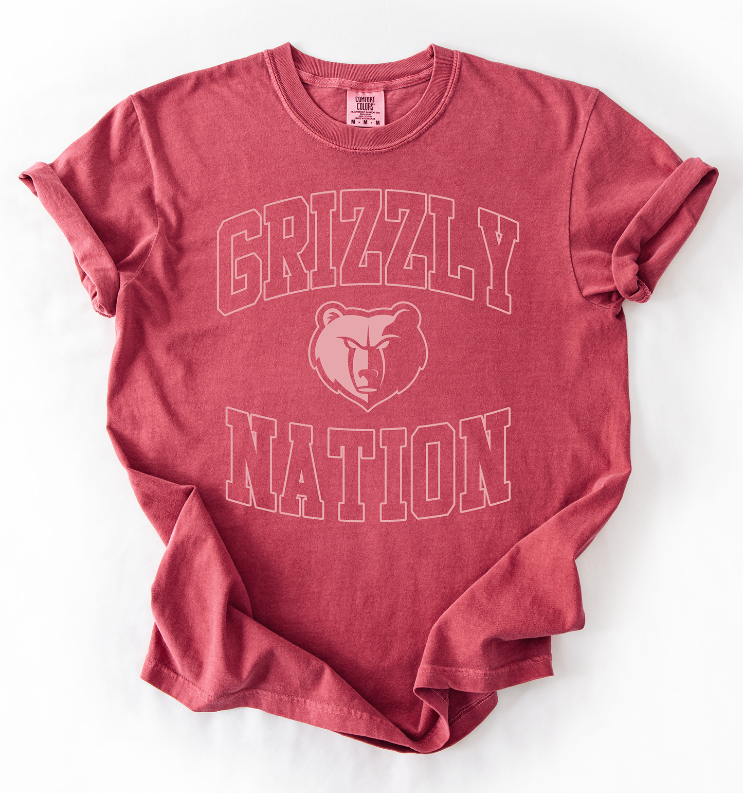 Monochrome Grizzly Nation Shirt-To Change Team choose Custom and Type Name and Colors