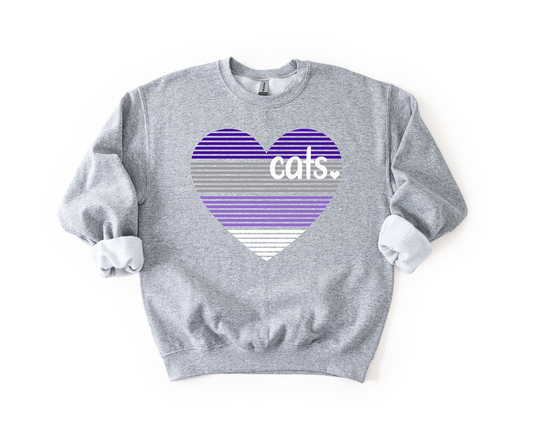 Wildcats Stripe Heart Shirt