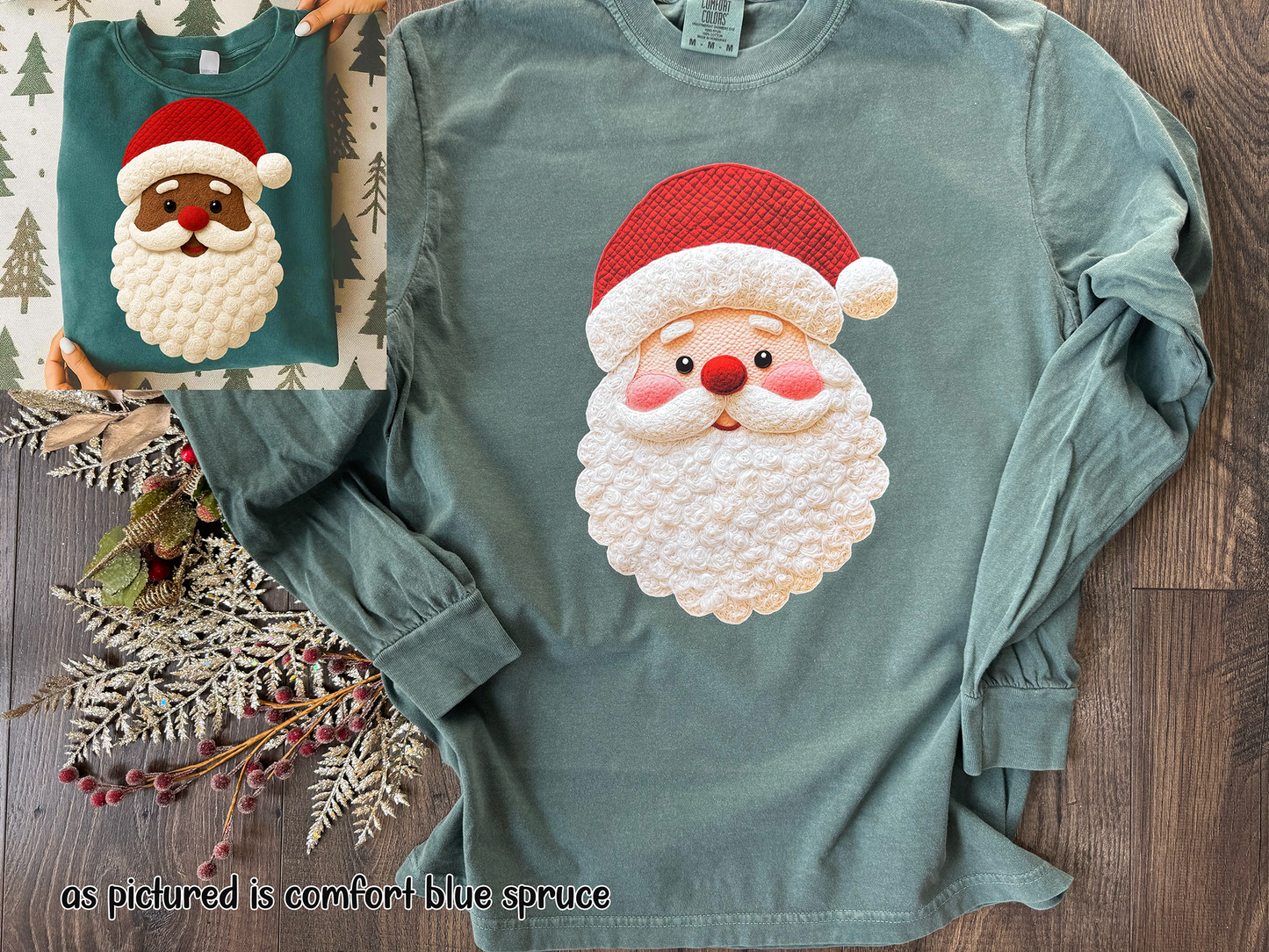 Santa Quilt Christmas Shirt