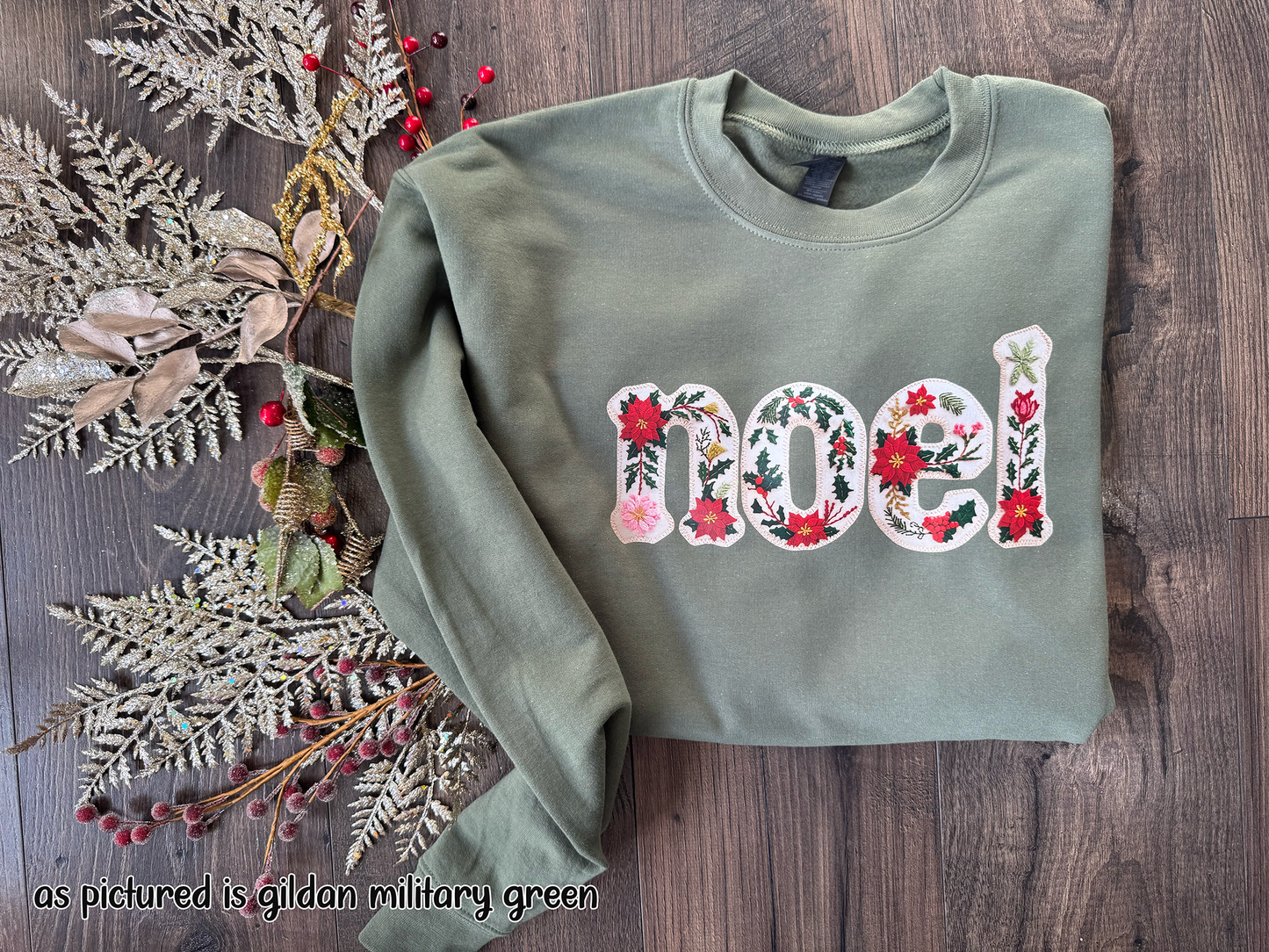 Noel Christmas Floral Shirt