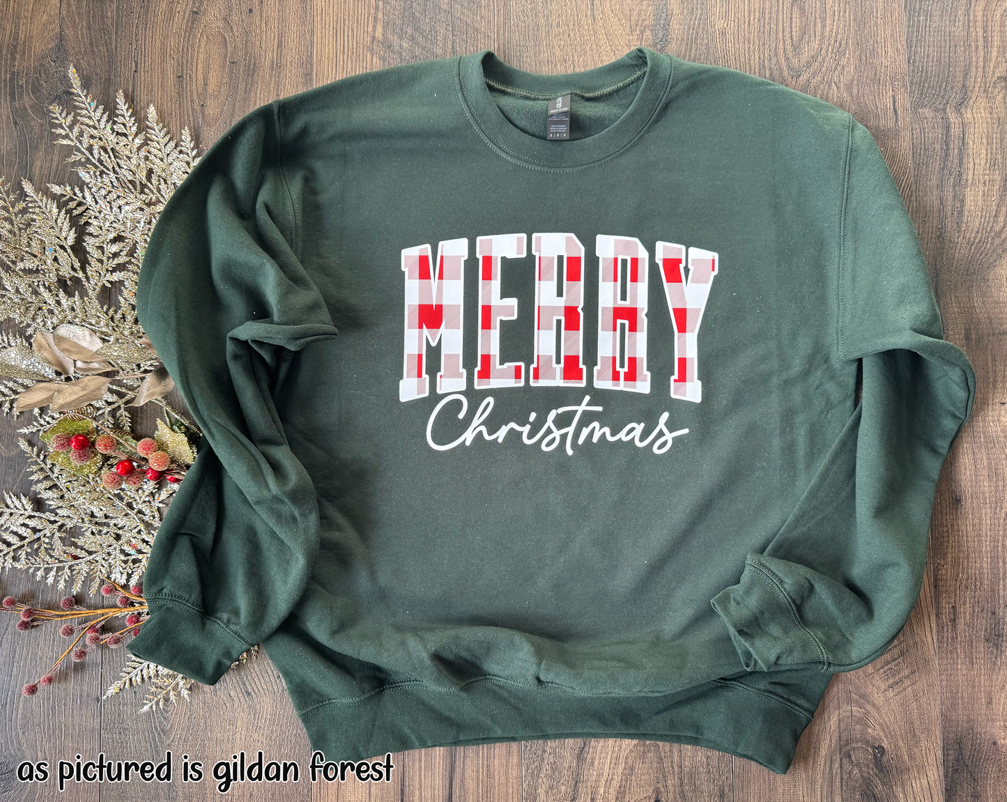 Merry Christmas Red Plaid Shirt