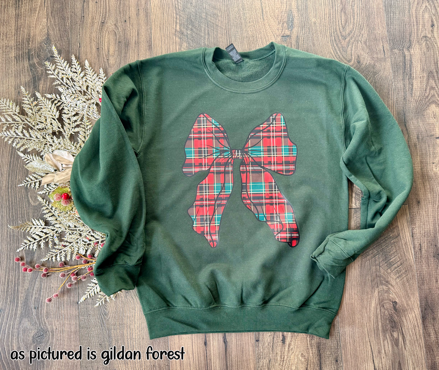 Plaid Bow Christmas Shirt