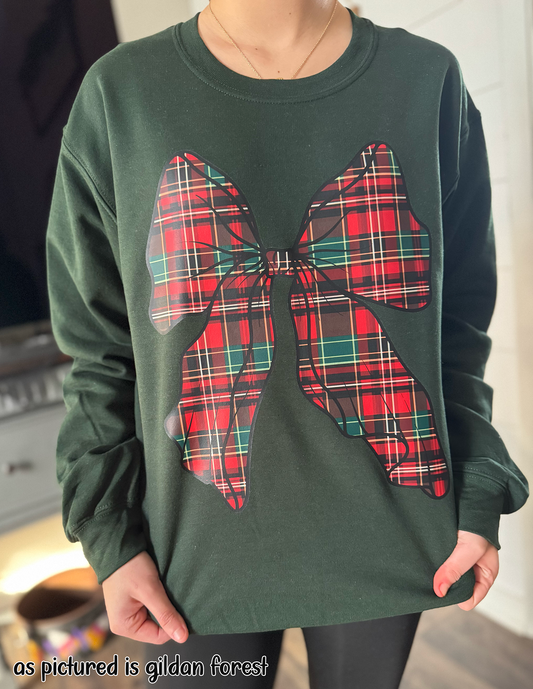 Plaid Bow Christmas Shirt