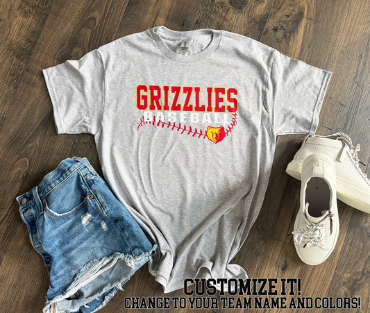 Baseball shirt- can customize to team or leave plain