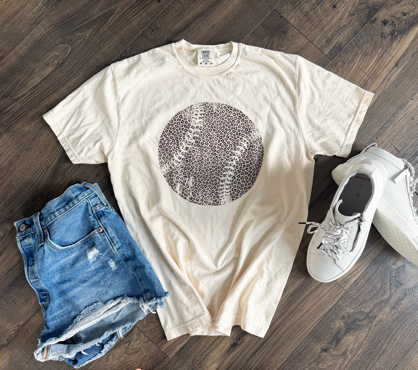 Leopard Baseball shirt- can customize to team or leave plain