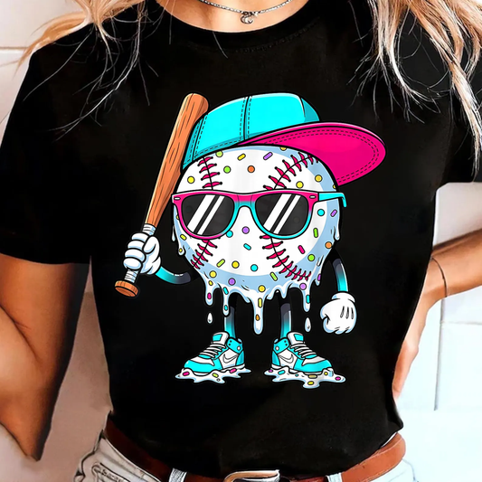 Baseball Drip Ice Cream Shirt
