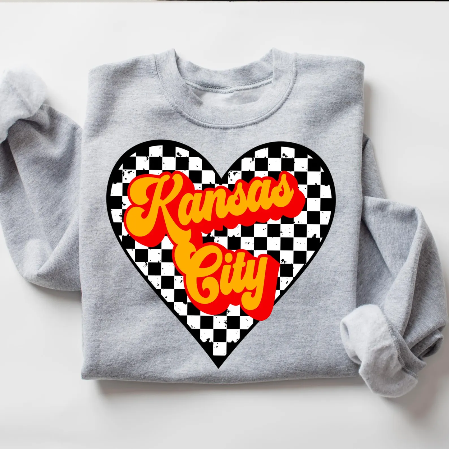 Kansas City Checkered Hearts T-Shirt
