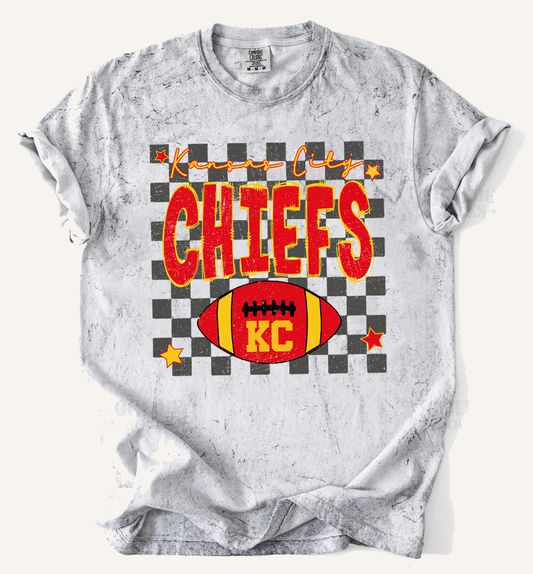 Chiefs Checkered Print T-Shirt