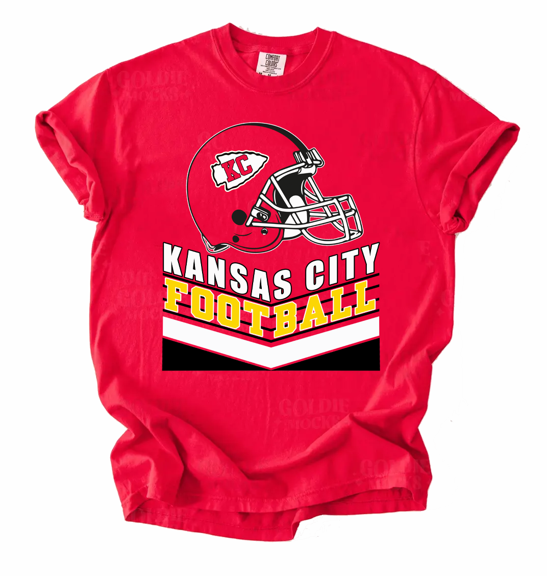 Kansas City Football Helmet T-Shirt