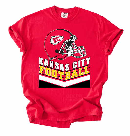 Kansas City Football Helmet T-Shirt