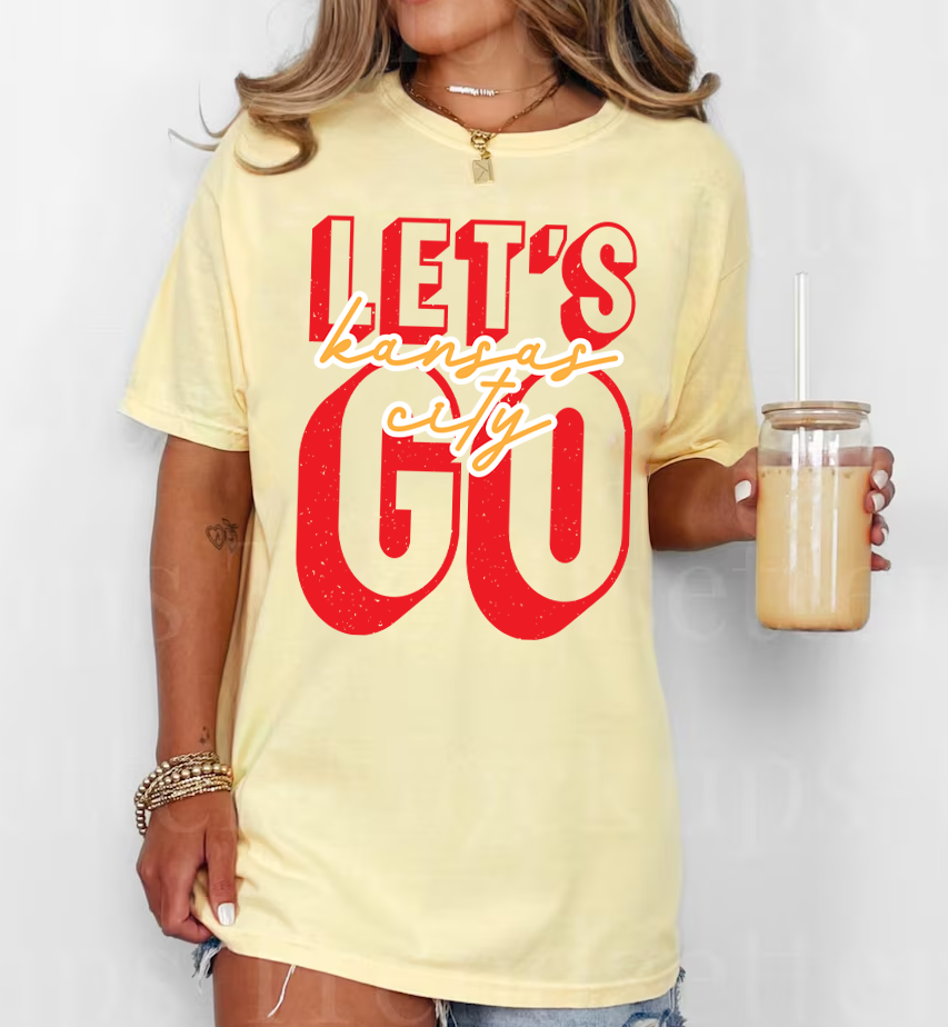 Kansas City Football Lets Go Tshirt