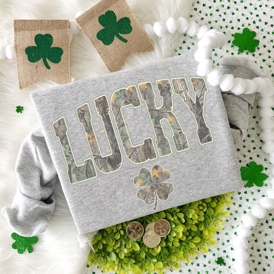 St Patricks Day Lucky Camo Shirt