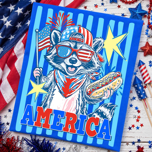 Raccoon hotdog stripes