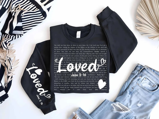 Love John 3:16 shirt with sleeve print