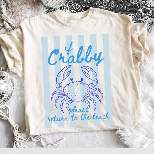 Crabby return to beach