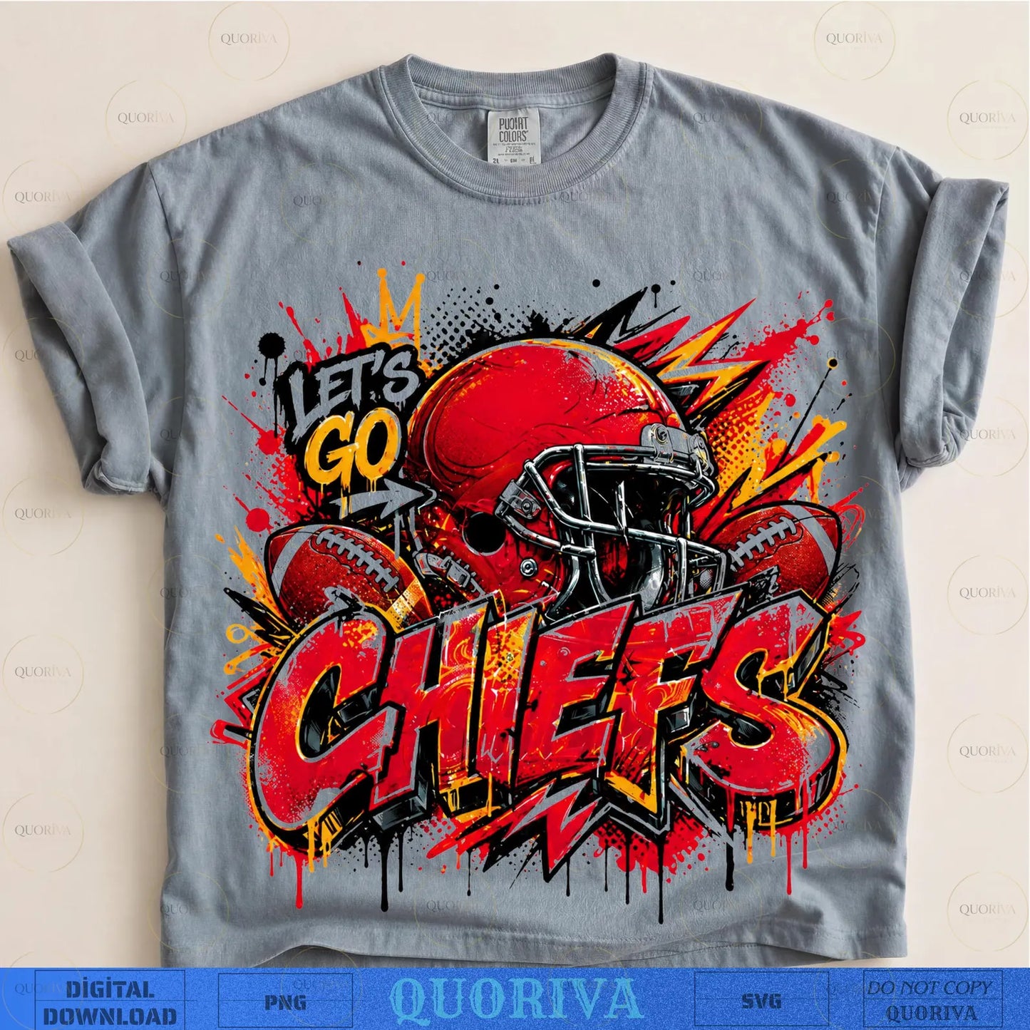 Lets go Chiefs Graffitti