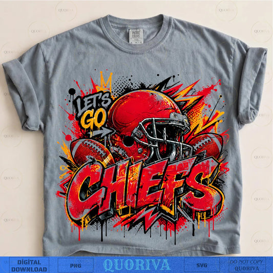 Lets go Chiefs Graffitti