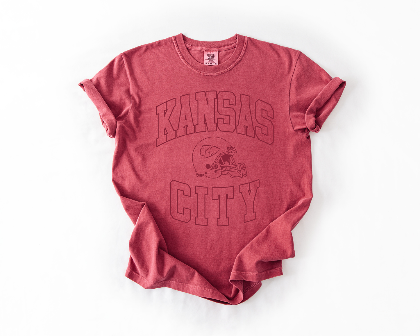 Monochromatic Dark Kansas City Crimson Tshirt