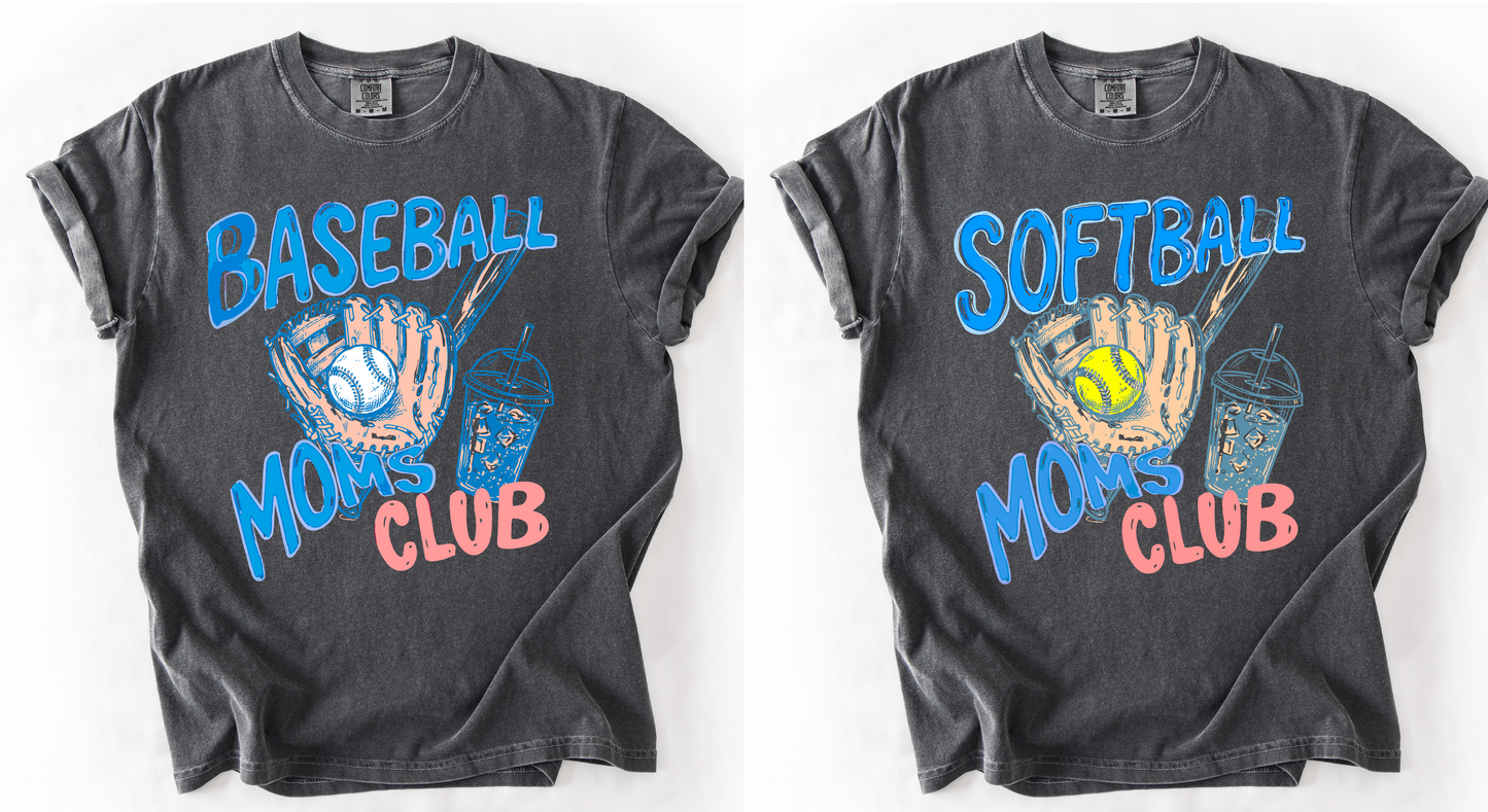 Baseball or Softball Moms Club Shirt