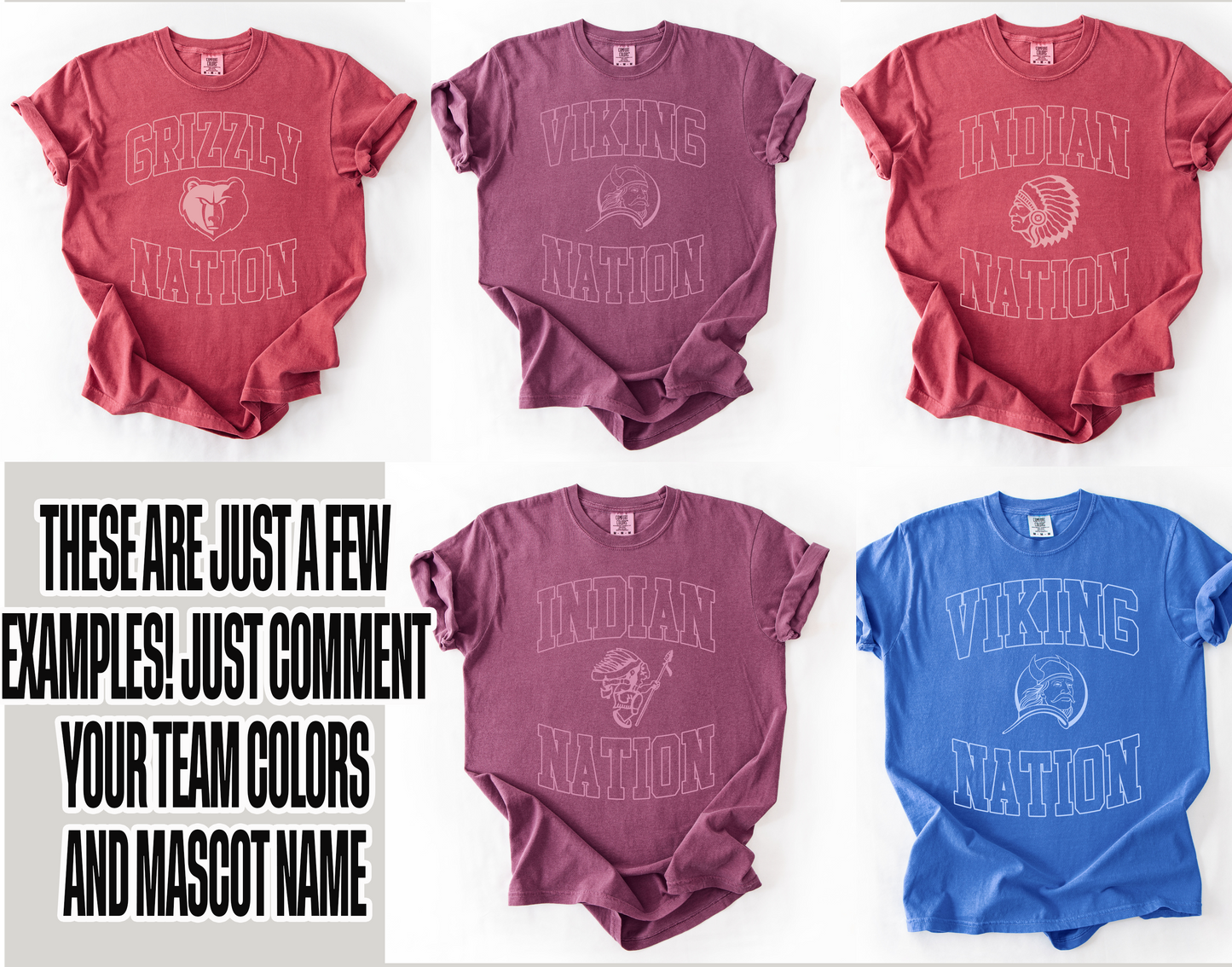 Monochrome Grizzly Nation Shirt-To Change Team choose Custom and Type Name and Colors