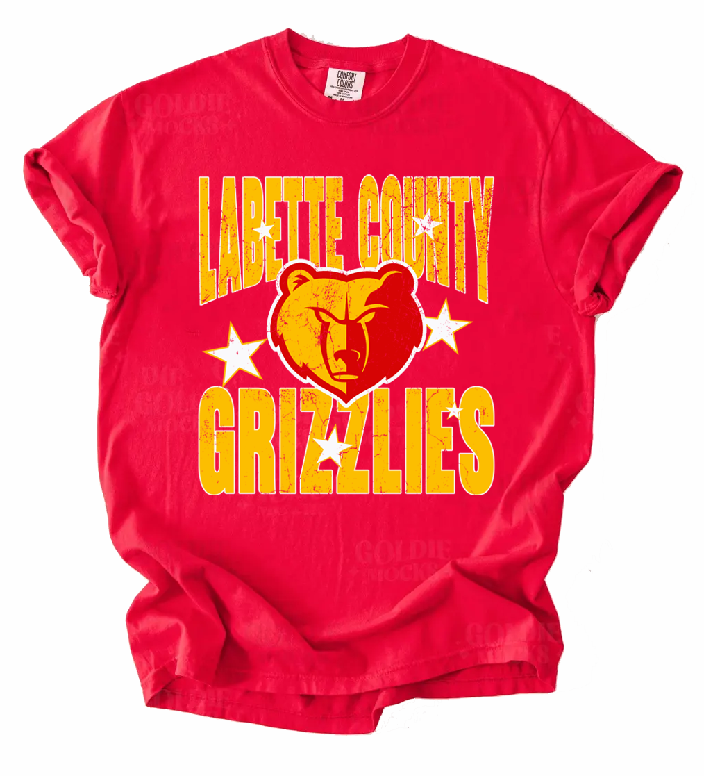 LCHS Grizzlies Stars Shirt-To Change Team choose Custom and Type Name and Colors
